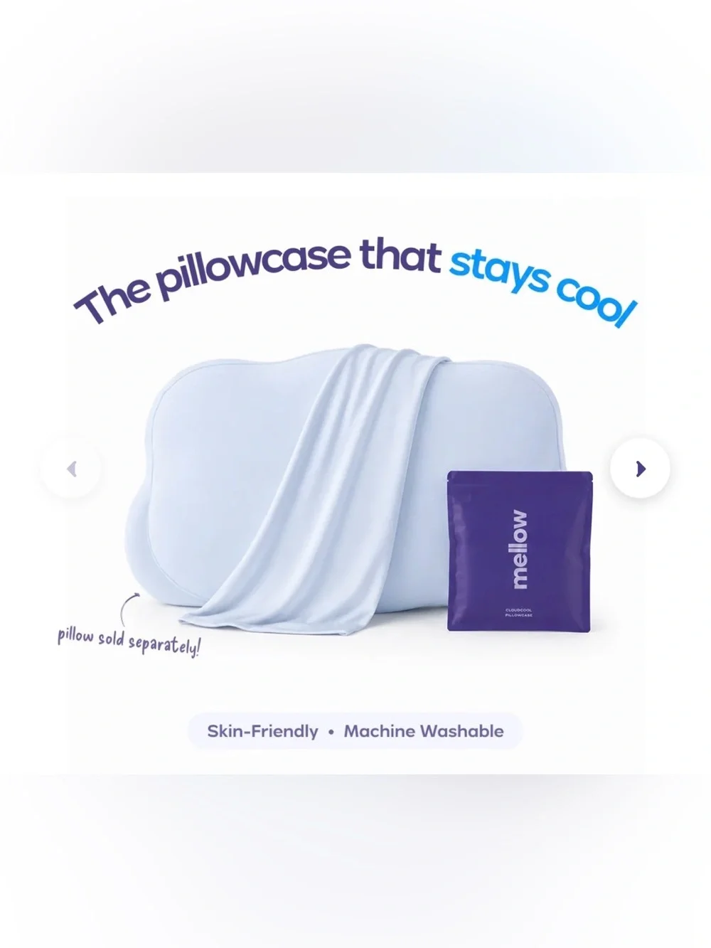 Mellow Cooling Pillowcase – Light Blue